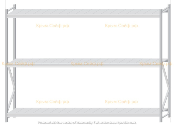 Стеллаж MS Pro Z 2000x2700x500 (3 яруса)