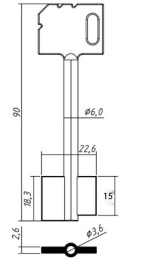 Замок сейфовый Mauer 74046 90 мм