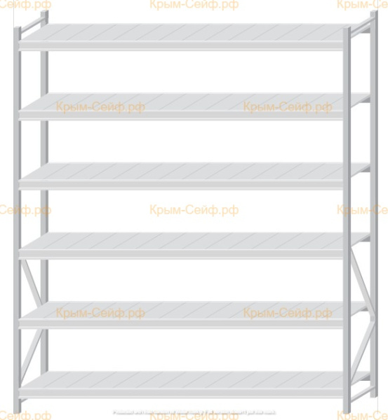 Стеллаж MS Pro Z 2500x2100x600 (6 ярусов)