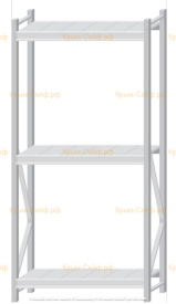 Стеллаж MS Pro Z 2000x900x400 (3 яруса)