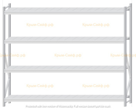 Стеллаж MS Pro Z 2000x2400x400 (4 яруса)