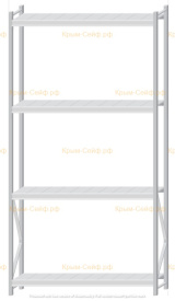 Стеллаж MS Pro Z 3000x1500x400 (4 яруса)