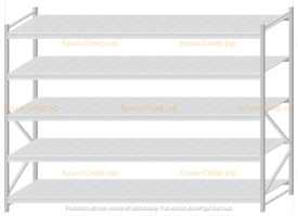 Стеллаж MS Pro Z 2000x2700x1000 (5 ярусов)