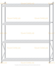 Стеллаж MS Pro Z 3000x2400x600 (4 яруса)