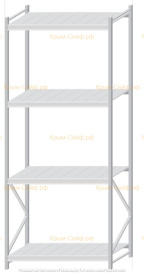 Стеллаж MS Pro Z 3000x1200x800 (4 яруса)