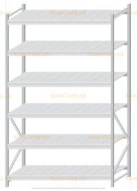 Стеллаж MS Pro Z 2500x1500x800 (6 ярусов)