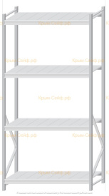 Стеллаж MS Pro Z 2500x1200x600 (4 яруса)