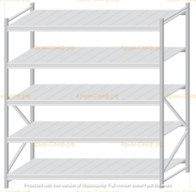 Стеллаж MS Pro Z 2000x1800x1000 (5 ярусов)