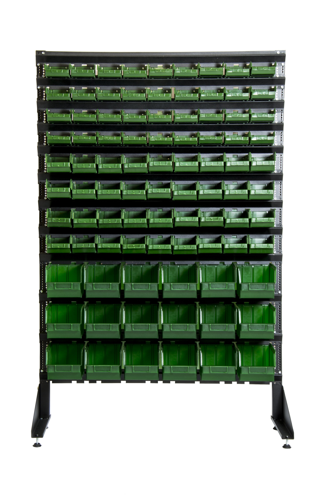 Стеллаж с пластиковыми ящиками 1501-4/4/3