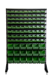 Стеллаж с пластиковыми ящиками 1501-4/4/3