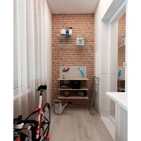 Гардеробная система ПРАКТИК Home Балкон 3 белая