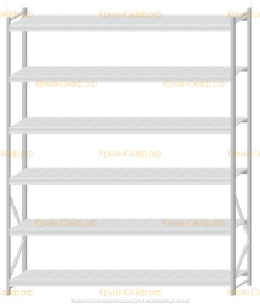 Стеллаж MS Pro Z 3000x2400x600 (6 ярусов)