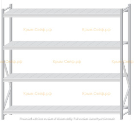Стеллаж MS Pro Z 2000x2100x500 (4 яруса)