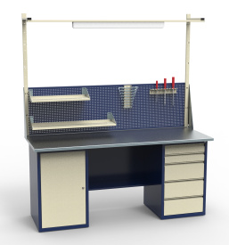 Верстак металлический с тумбой, драйвером и экраном СВ-2Т.01.05.19_сб2