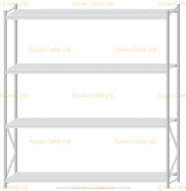 Стеллаж MS Pro Z 3000x2700x600 (4 яруса)