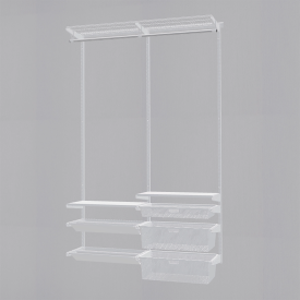 Гардеробная система ПРАКТИК Home Прихожая Medium 4 белая