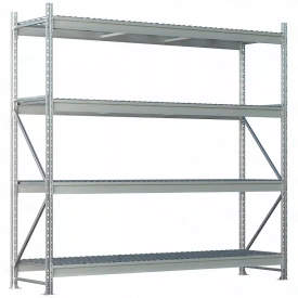 Стеллаж MS Pro Z 2000x2100x600 (4 яруса с секционным сетчатым настилом)