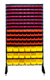 Стеллаж с пластиковыми ящиками 1801-7/4/3