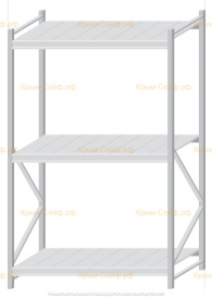 Стеллаж MS Pro Z 2000x1200x800 (3 яруса)